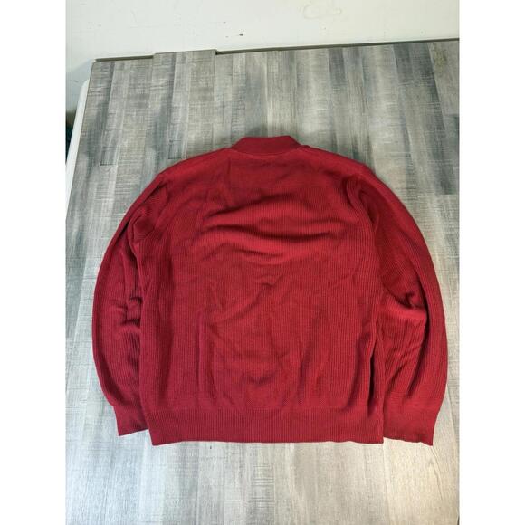 Vintage Ll Bean Five Button Henley Heavyweight Sweater Red Fisherman Men’s LT - Picture 4 of 8